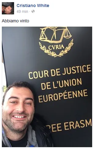 Cristiano Blanco alla Corte di Giustizia Europea